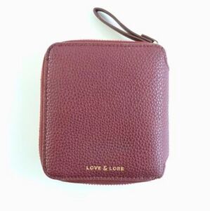 Love and Lore Faux Leather Zip Around Bifold Wallet
